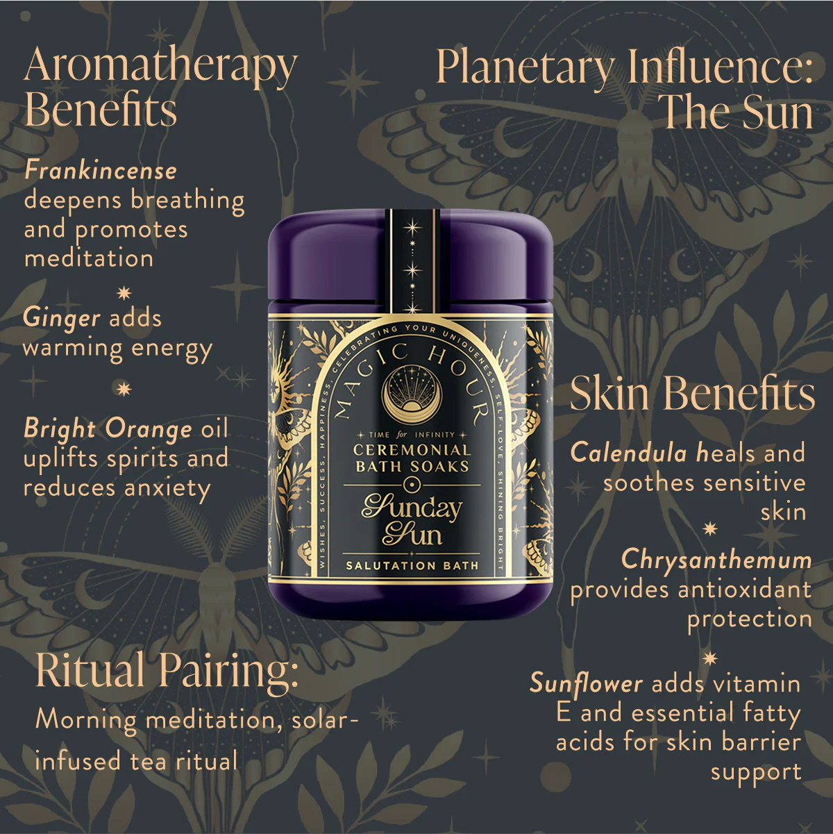 Ceremonial Bath Salt Soaks - Violet Glass Jar - Image 4