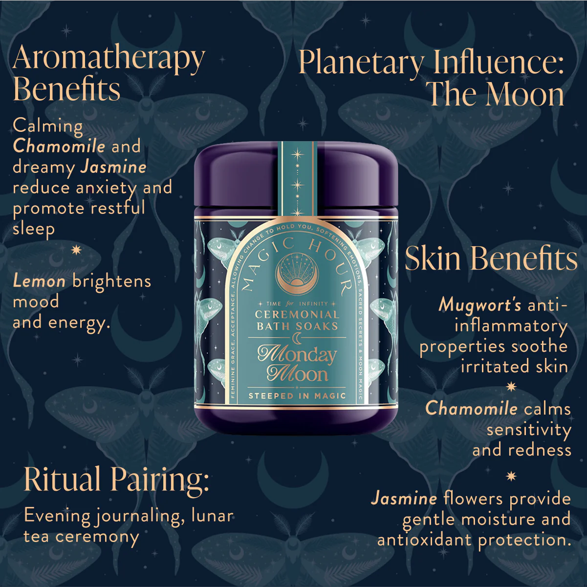 Ceremonial Bath Salt Soaks - Violet Glass Jar - Image 6
