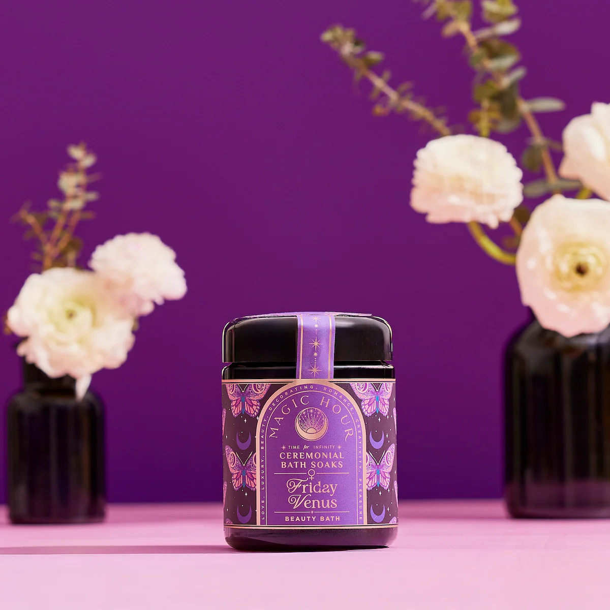 Ceremonial Bath Salt Soaks - Violet Glass Jar - Image 13